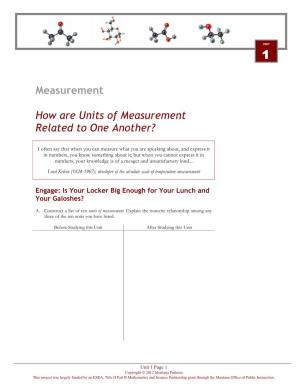 How Are Units of Measurement Related to One Another?