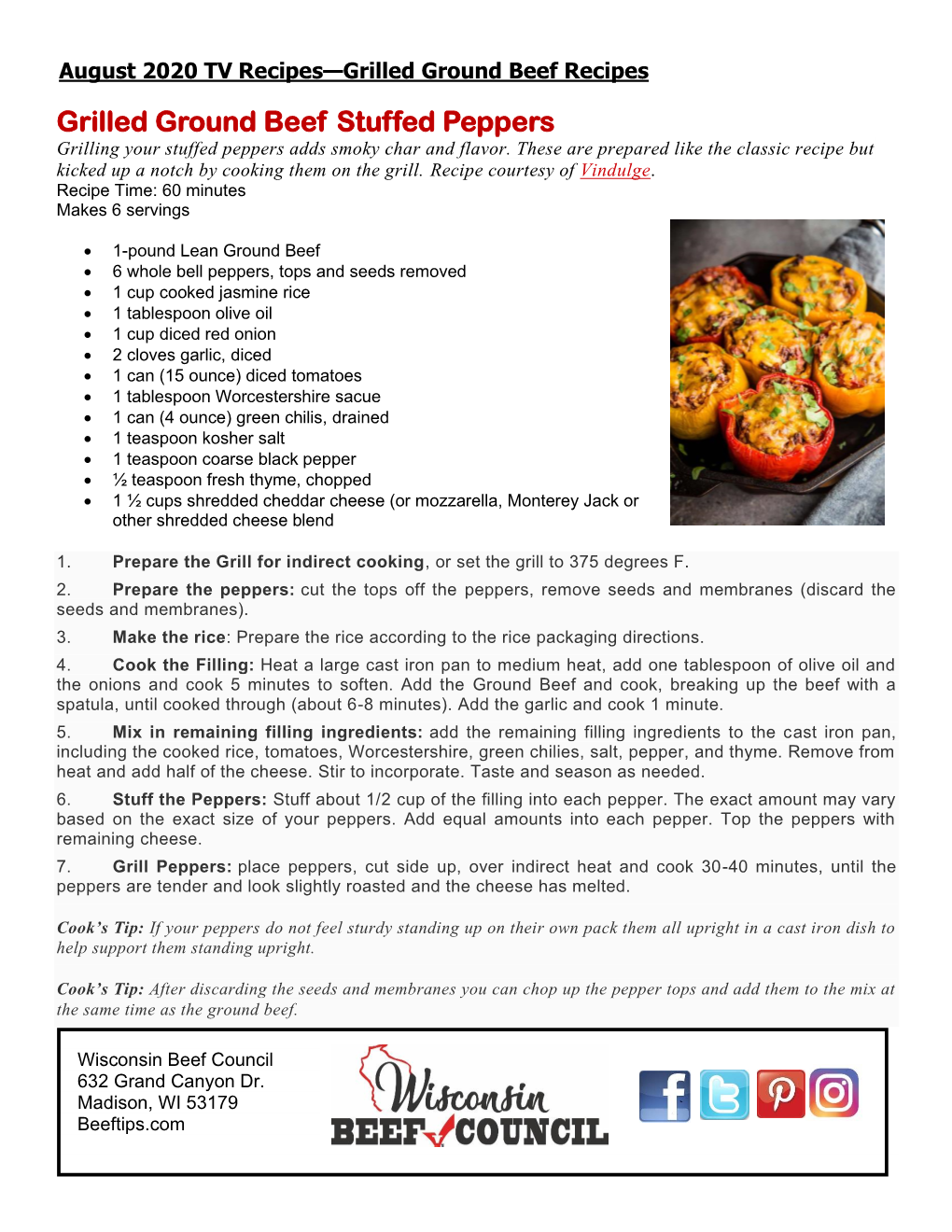 Grilled Ground Beef Stuffed Peppers Grilling Your Stuffed Peppers Adds Smoky Char and Flavor