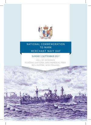 National Commemoration to Mark Merchant Navy Day