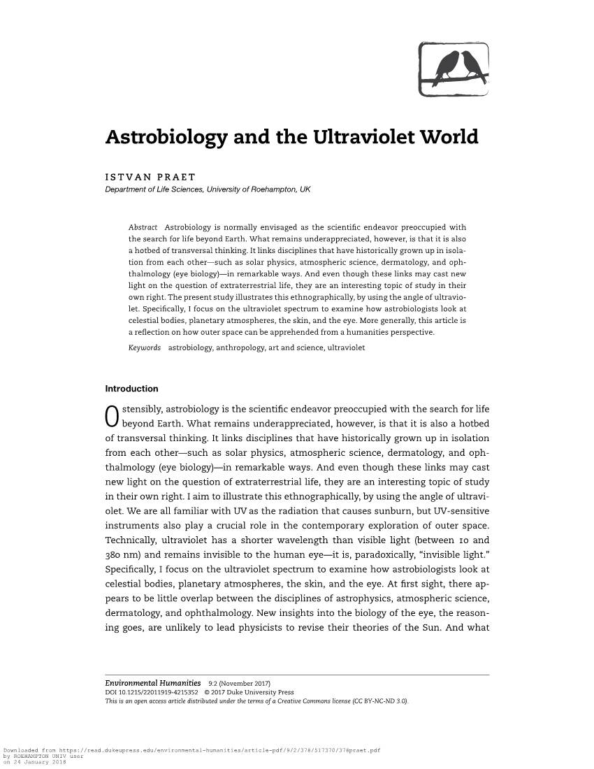 Astrobiology and the Ultraviolet World