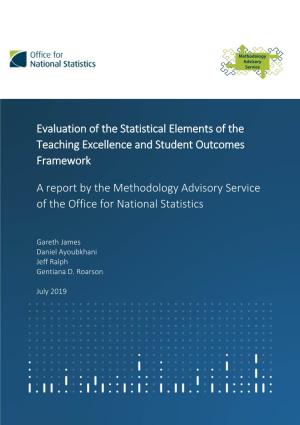 Evaluation of the Statistical Elements of the Teaching Excellence and Student Outcomes Framework