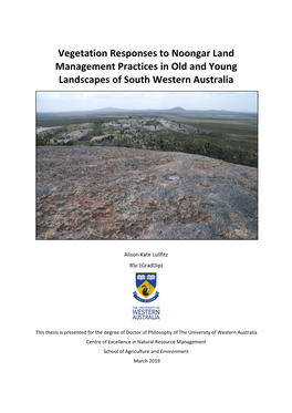 Vegetation Responses to Noongar Land Management Practices in Old and Young Landscapes of South Western Australia
