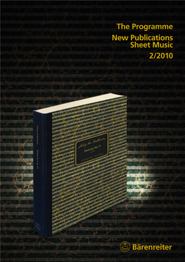 Bärenreiter the Programme New Publications Sheet Music 2/2010