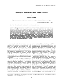 Histology of the Human Carotid Sheath Revisited