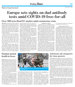 Europe Sets Sights on Dud Antibody Tests Amid COVID-19 Free-For-All