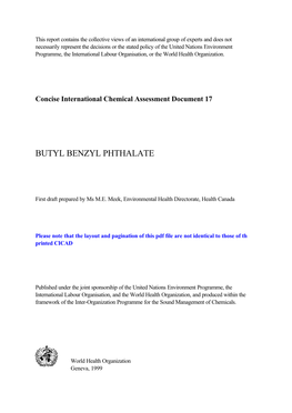 Butyl Benzyl Phthalate
