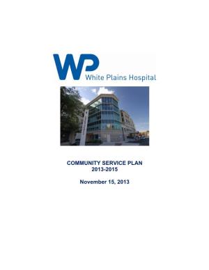 COMMUNITY SERVICE PLAN 2013-2015 November 15, 2013