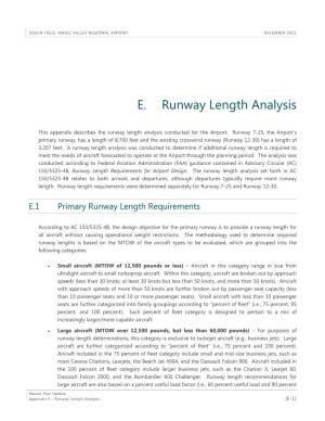 E. Runway Length Analysis