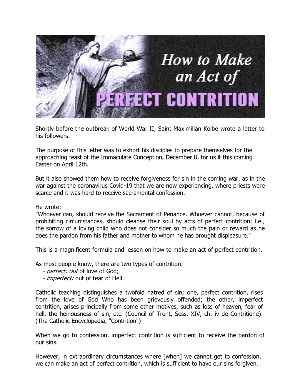 Act of Perfect Contrition