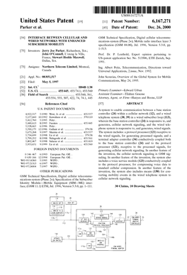 United States Patent 19 11 Patent Number: 6,167,271 Parker Et Al