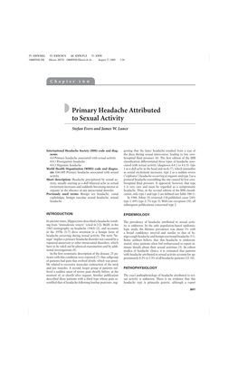 Primary Headache Attributed to Sexual Activity