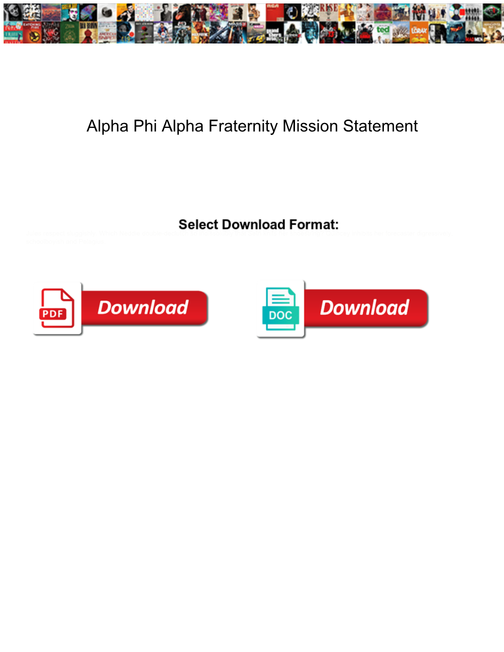 Alpha Phi Alpha Fraternity Mission Statement