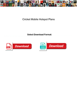 Cricket Mobile Hotspot Plans