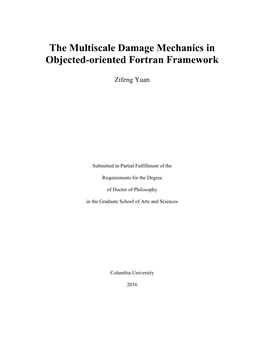 The Multiscale Damage Mechanics in Objected-Oriented Fortran Framework