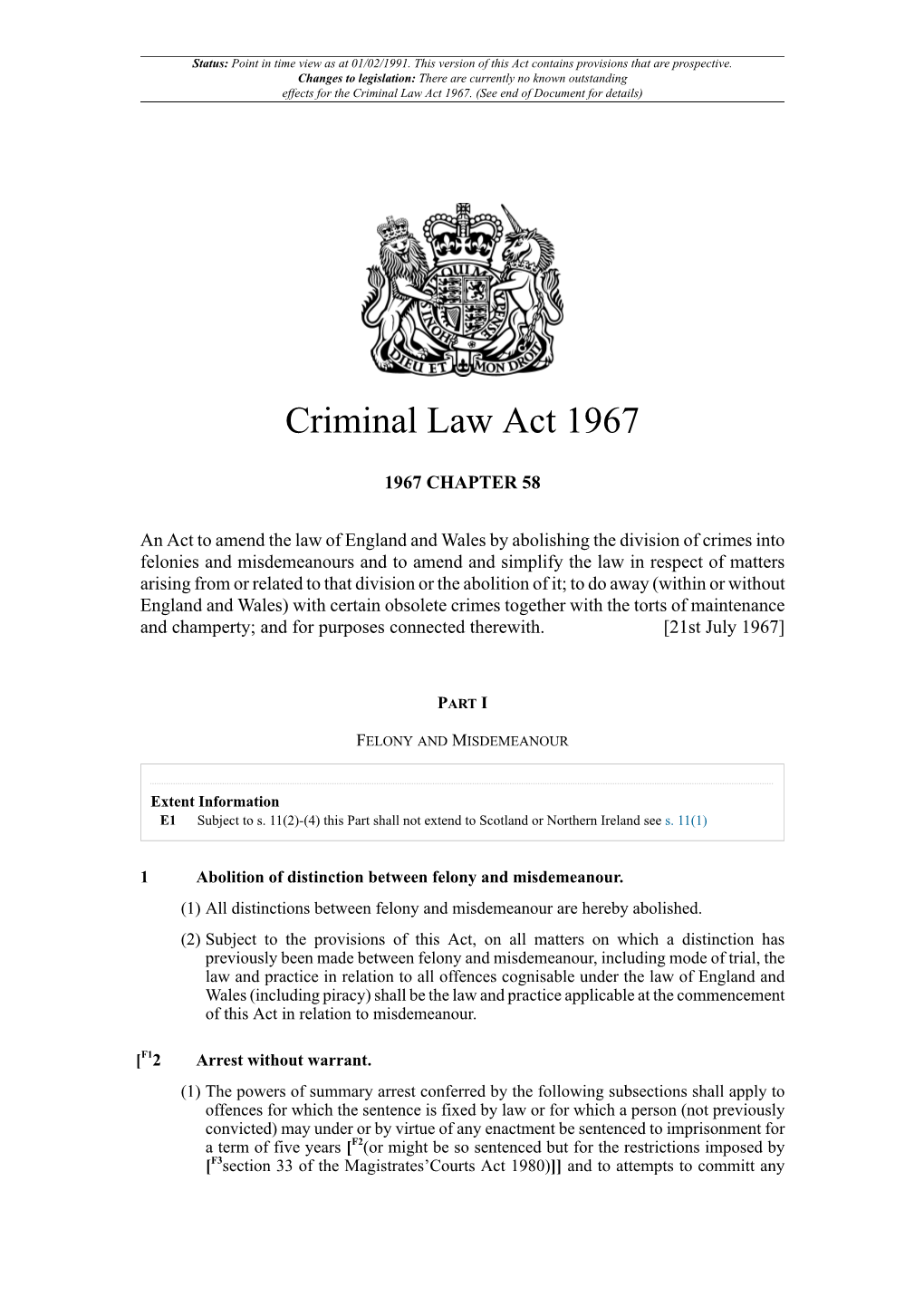 Criminal Law Act 1967