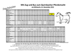 Mit Zug Und Bus Zum Quirnbacher Pferdemarkt Am Mittwoch, 11