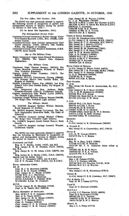 5292 Supplement to the London Gazette, 24 October, 1950