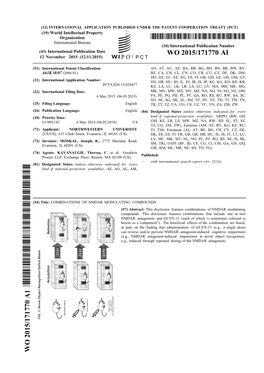 WO 2015/171770 Al 12 November 2015 (12.11.2015) P O P C T