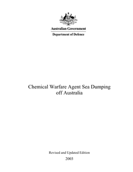 Chemical Warfare Agent Sea Dumping Off Australia