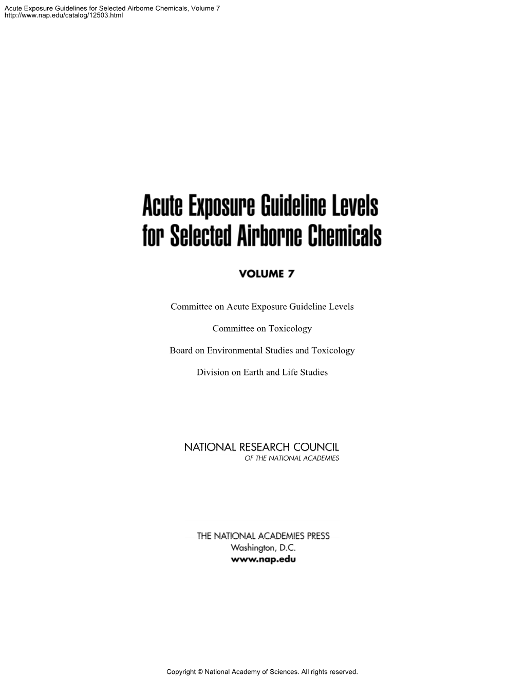 Carbon Disulfide Final AEGL Document