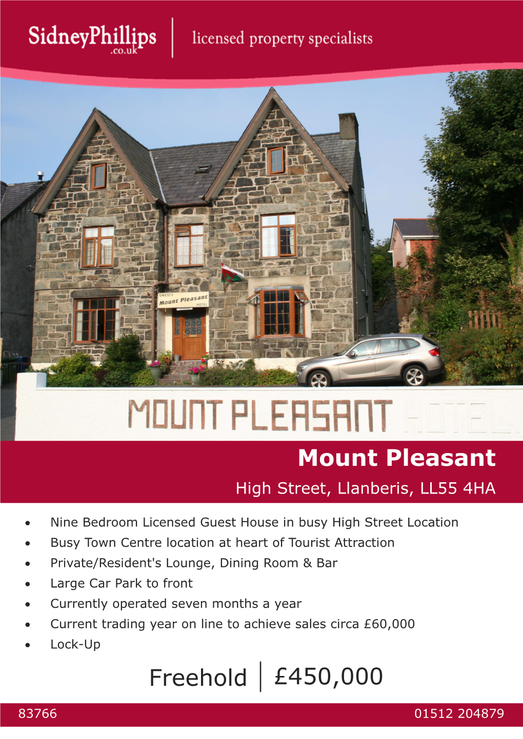 Mount Pleasant High Street, Llanberis, LL55 4HA