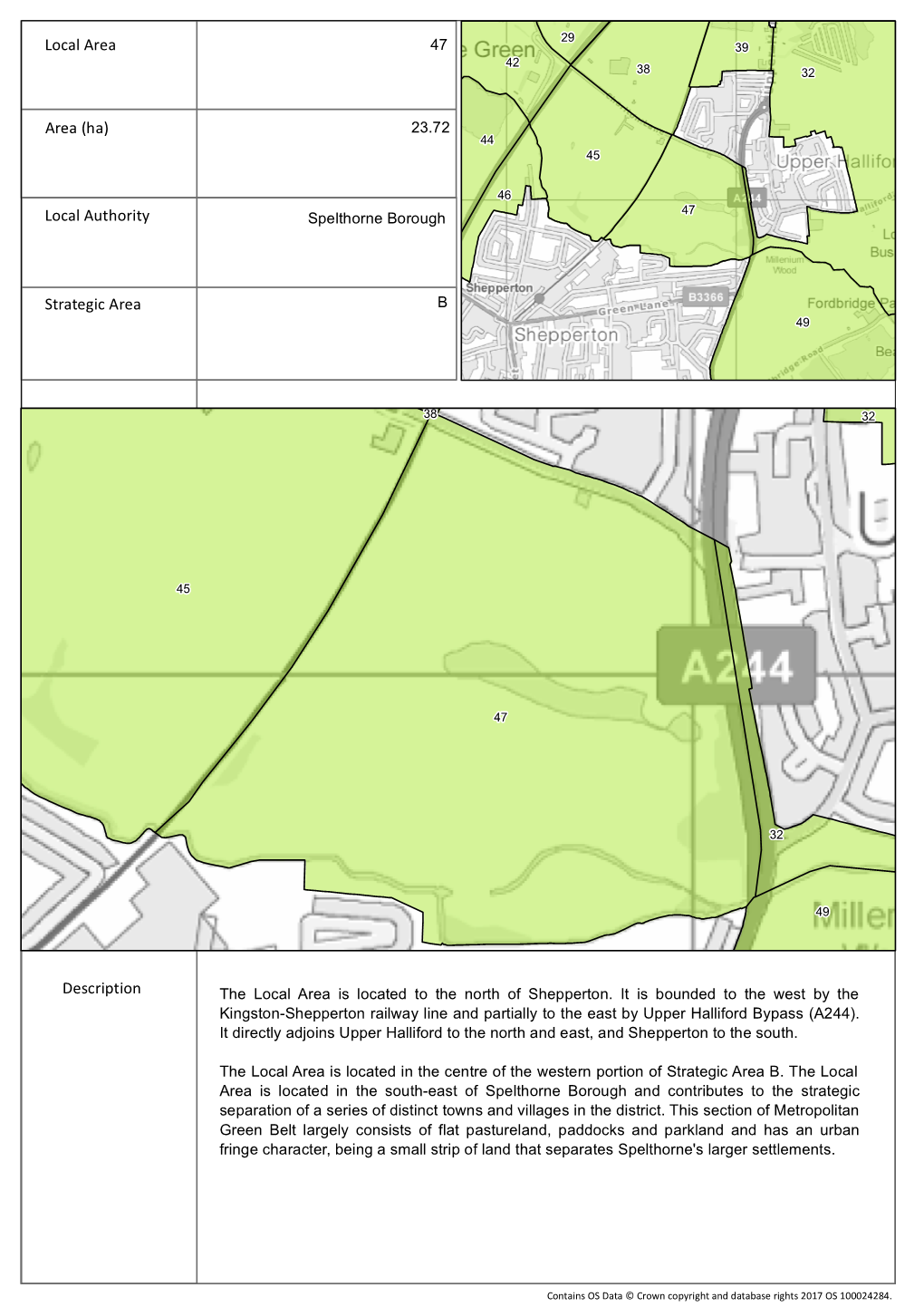 Strategic Area Local Area Area (Ha) Local Authority Description