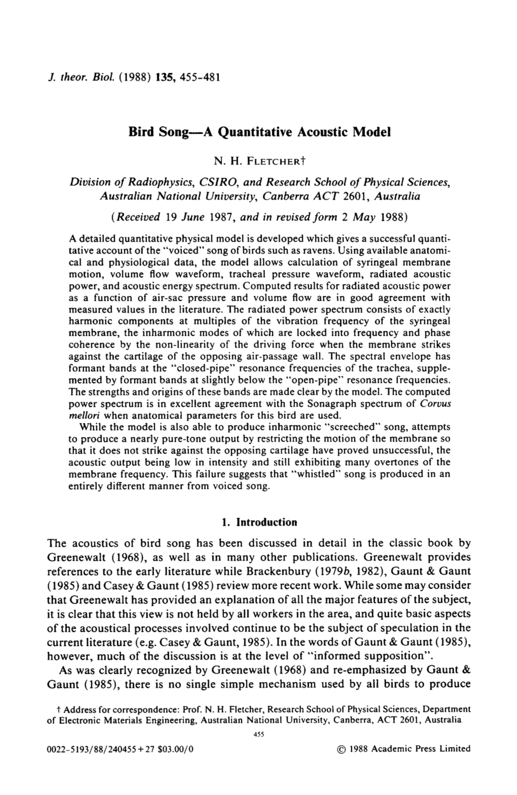 Bird Songma Quantitative Acoustic Model