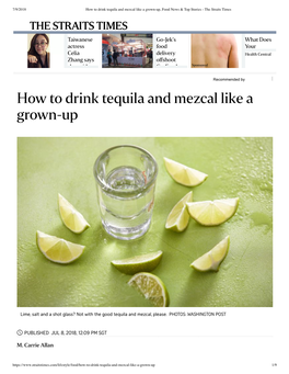 How to Drink Tequila and Mezcal Like a Grown-Up