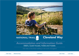 Accommodation and Information Guide B&B’S, Guest Houses, Hotels and Hostels 109 Miles of the Finest Walking in the North of England