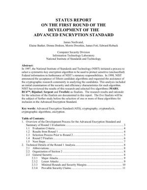 NIST's Round 1 Report on The