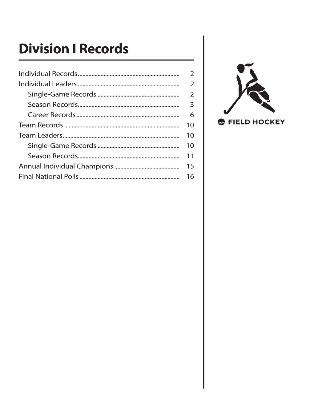 Division I Records