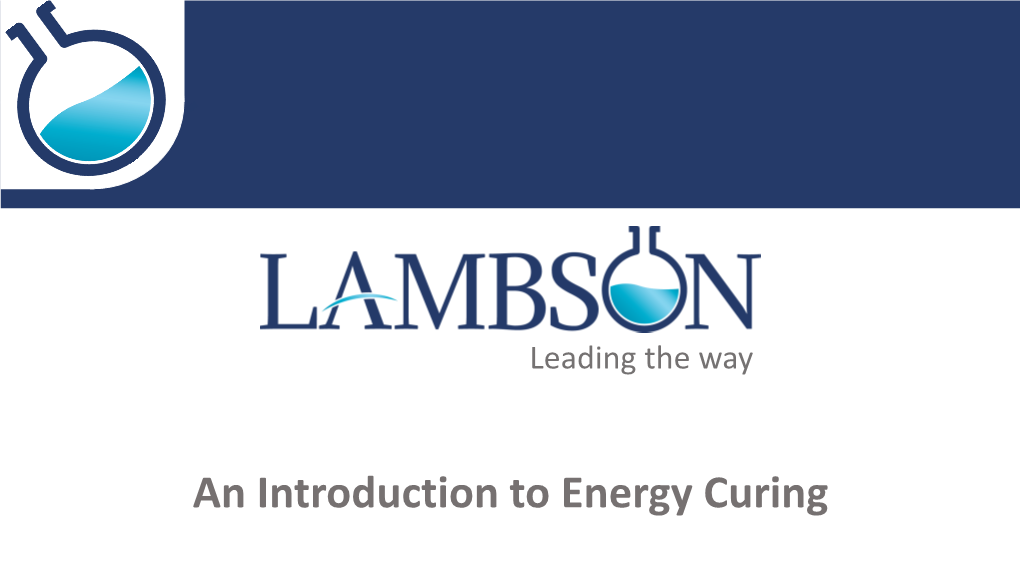 An Introduction to Energy Curing