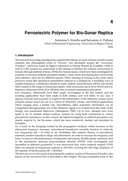 Ferroelectric Polymer for Bio-Sonar Replica