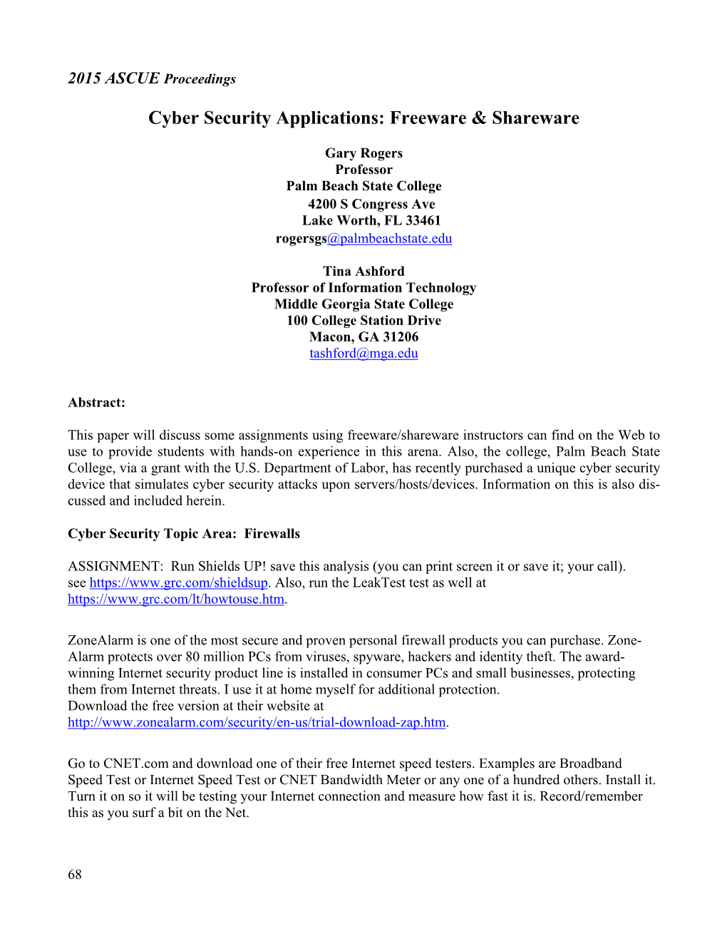 Cyber Security Applications: Freeware & Shareware