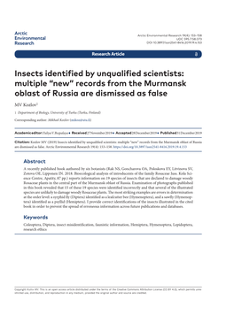 Records from the Murmansk Oblast of Russia Are Dismissed As False