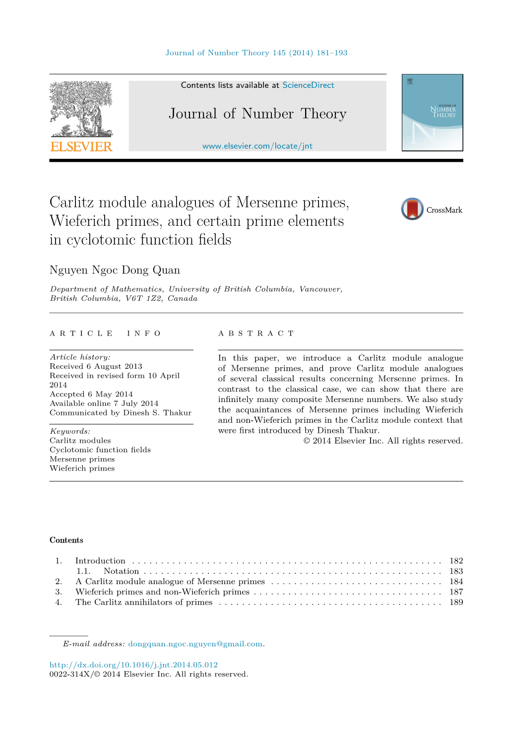 Carlitz Module Analogues of Mersenne Primes, Wieferich Primes, and Certain Prime Elements in Cyclotomic Function ﬁelds