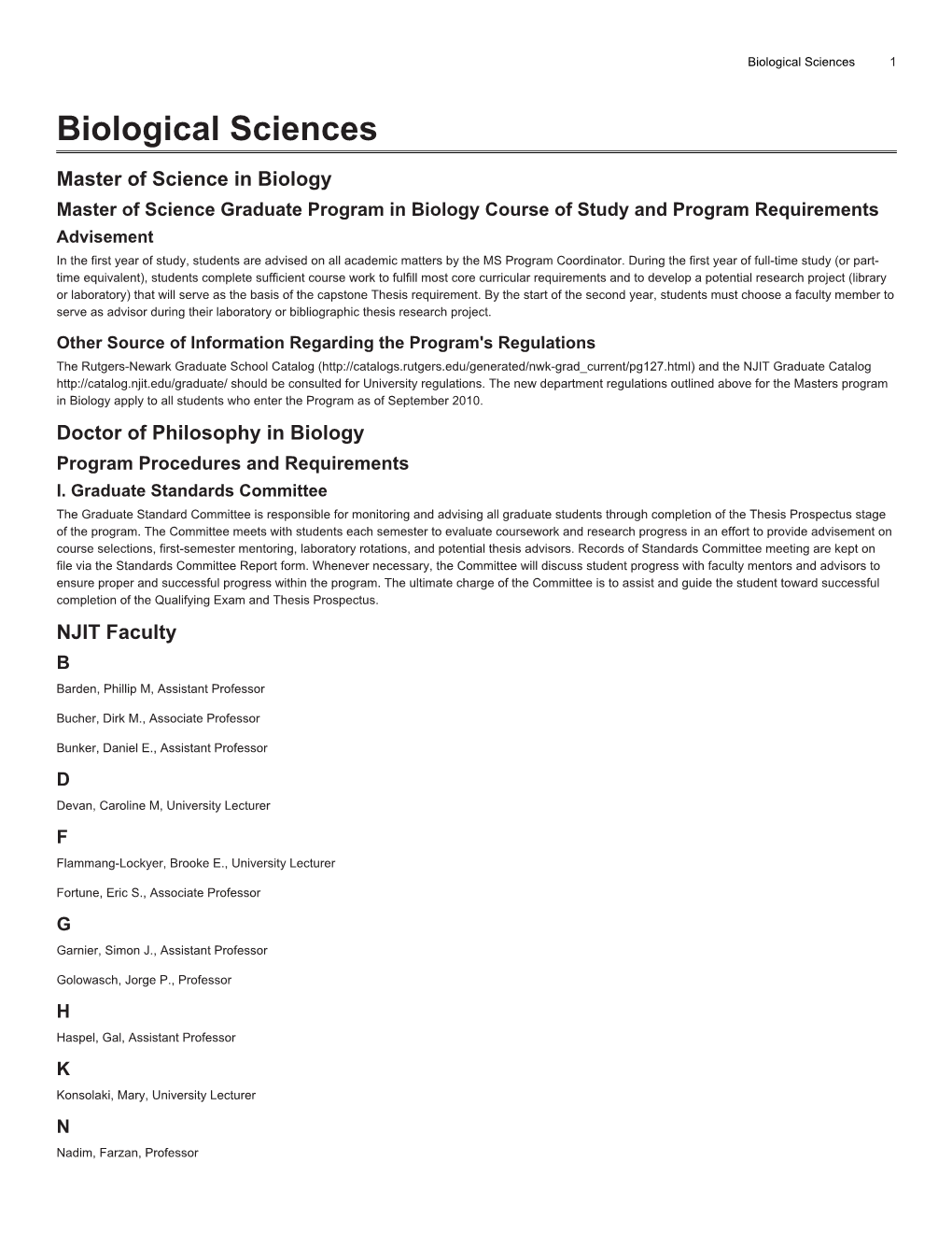 Biological Sciences 1