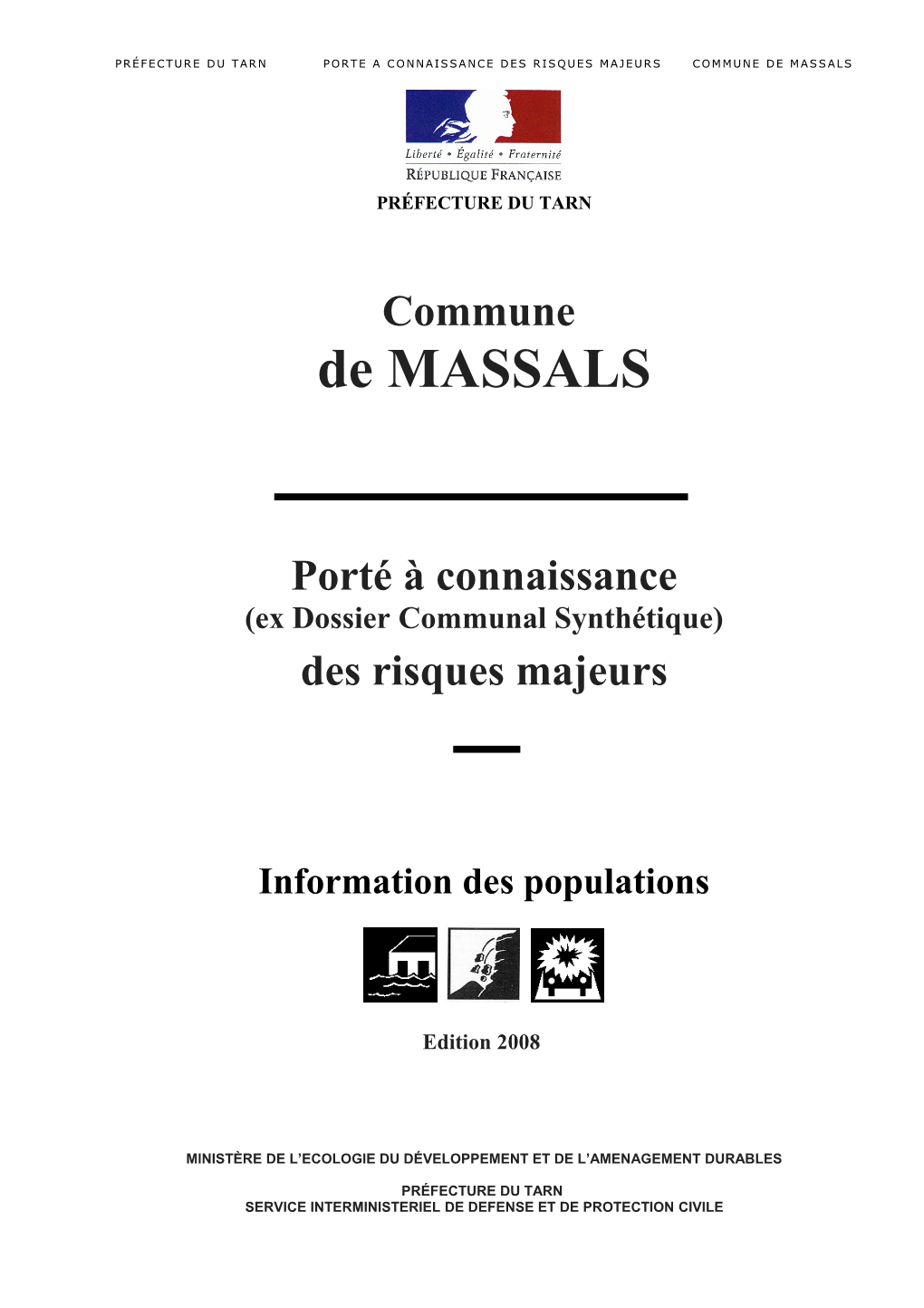 Commune De MASSALS Porté À Connaissance