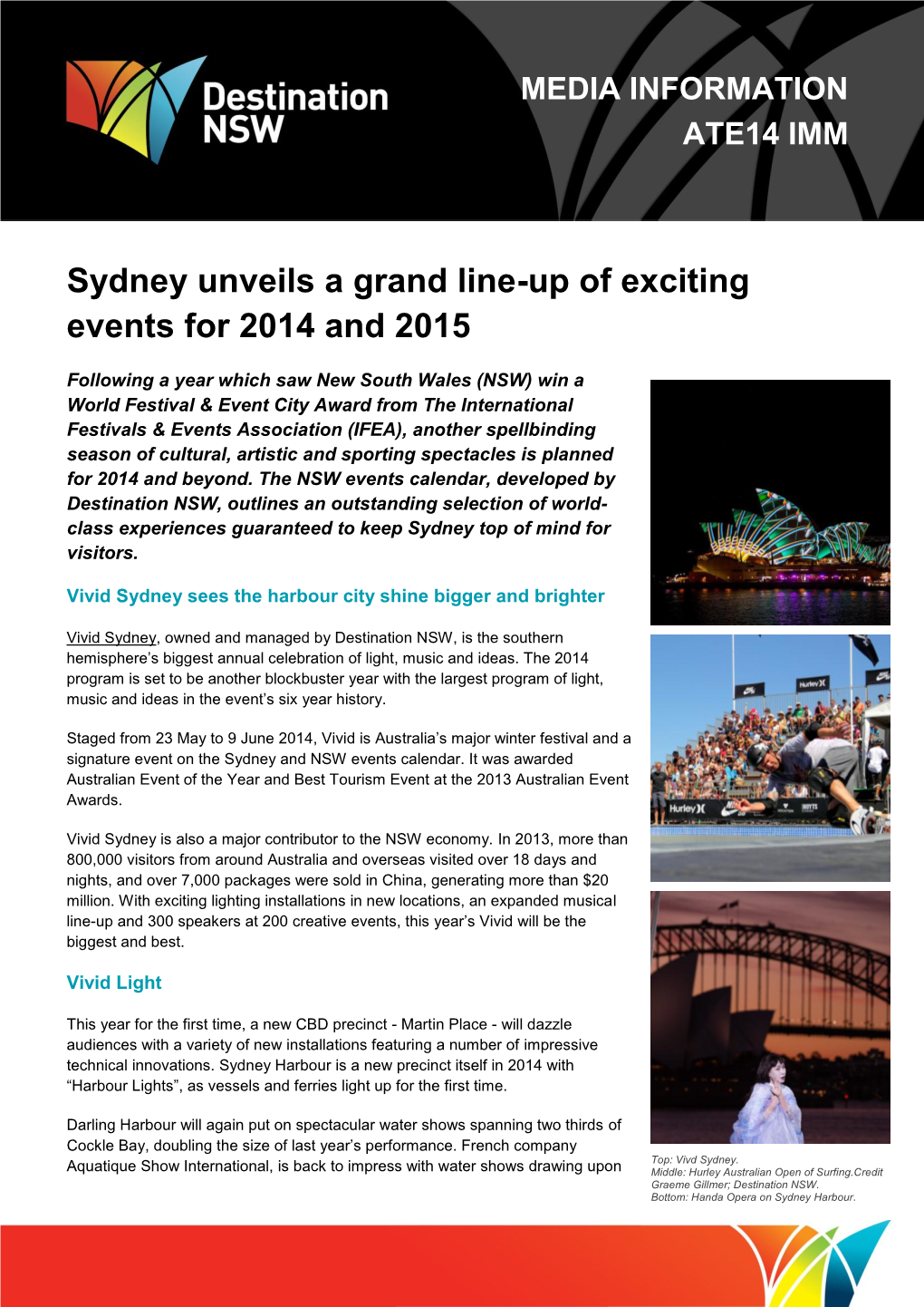 ATE14 Sydney Events Fact Sheet