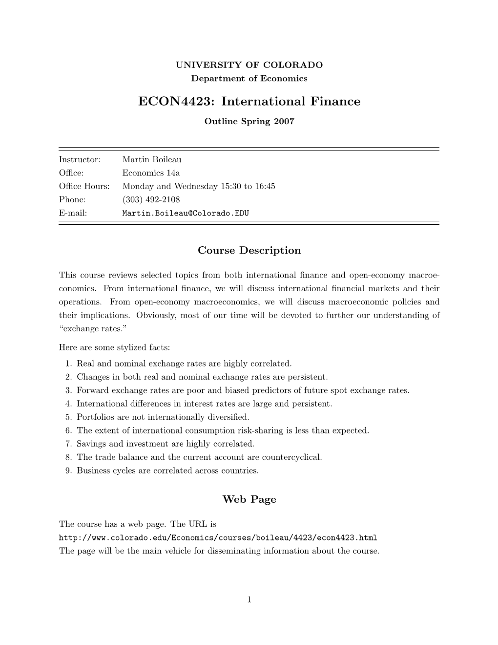 International Finance