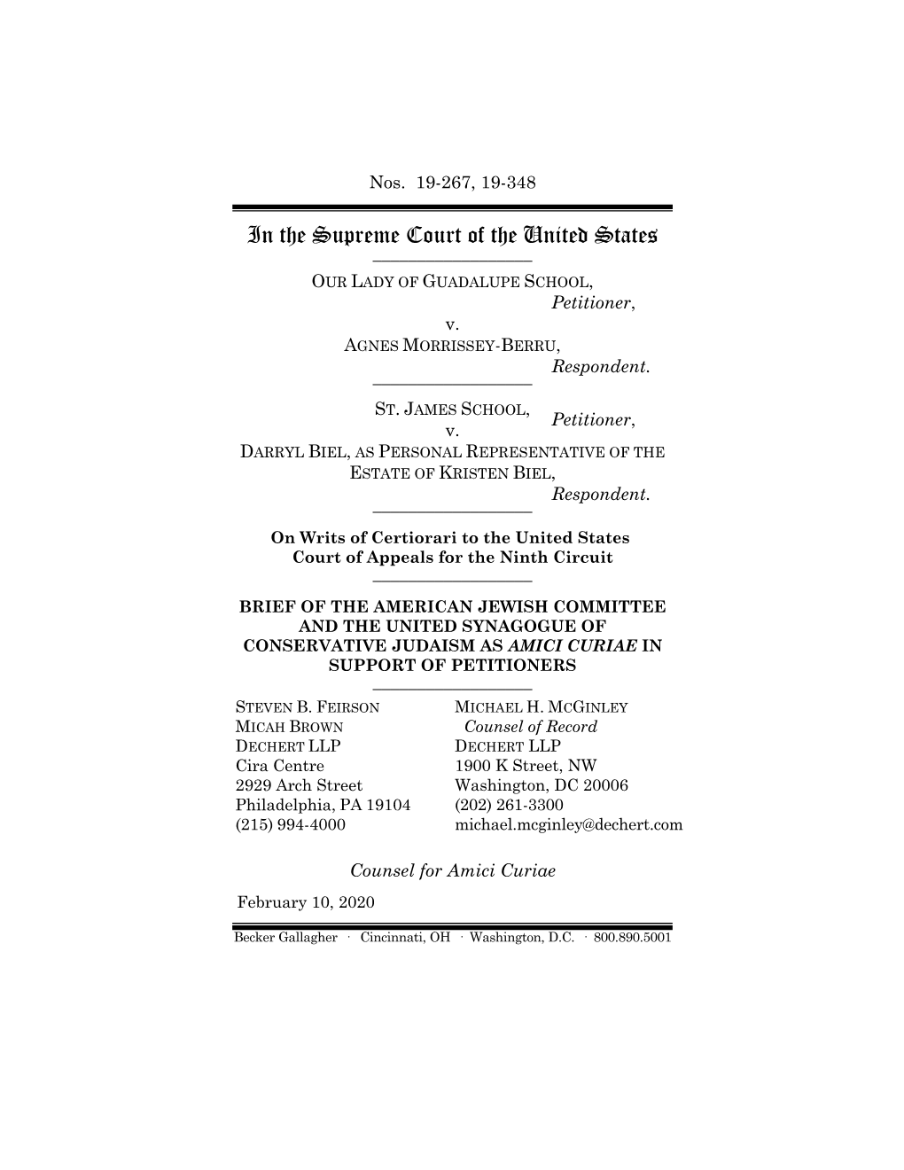 19-267 19-348 Amicus Brief the American Jewish