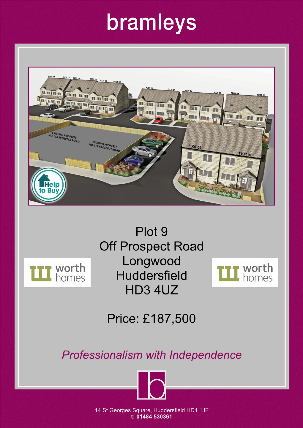 Plot 9 Off Prospect Road Longwood Huddersfield HD3 4UZ Price: £187,500