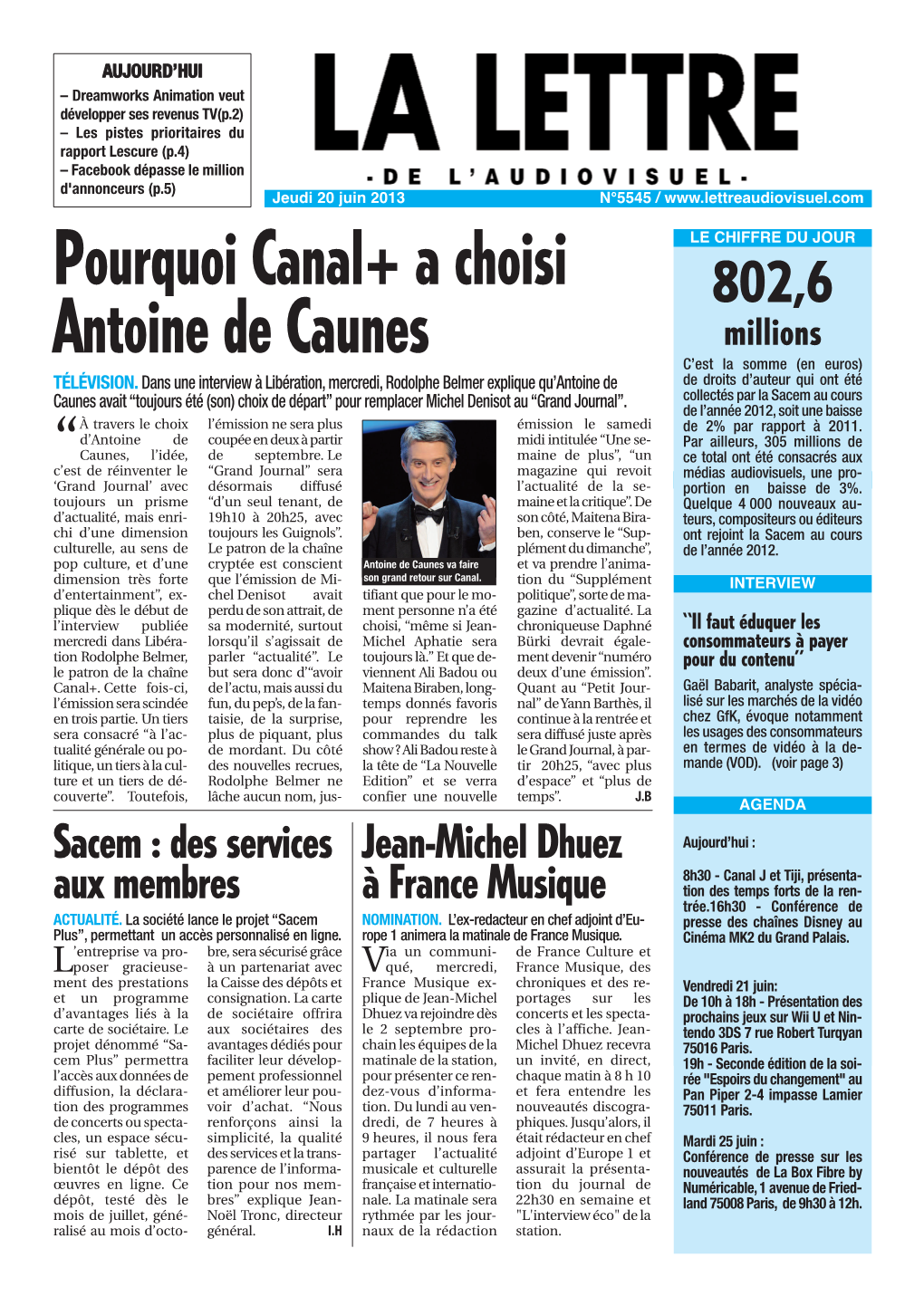 Pourquoi Canal+ a Choisi Antoine De Caunes