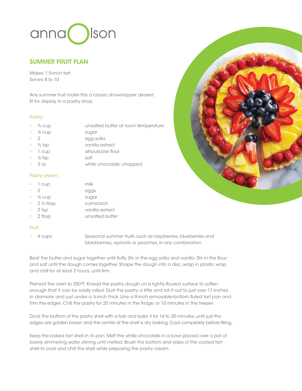 Summer Fruit Flan