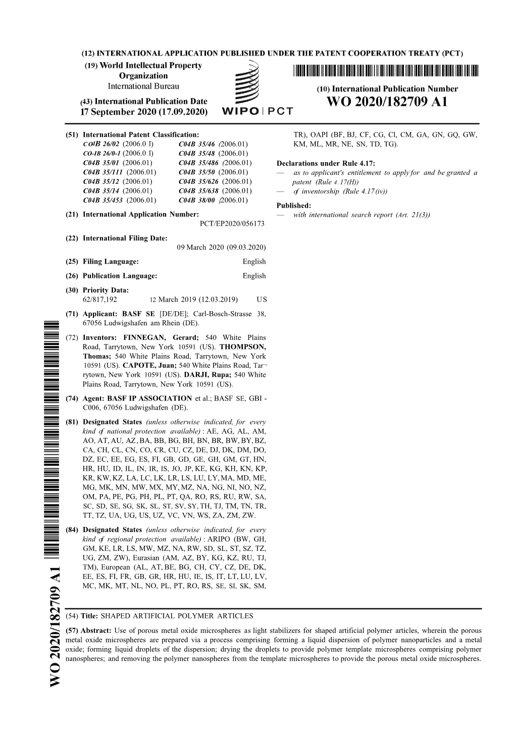 ) (51) International Patent Classification: TR), OAPI (BF, BJ