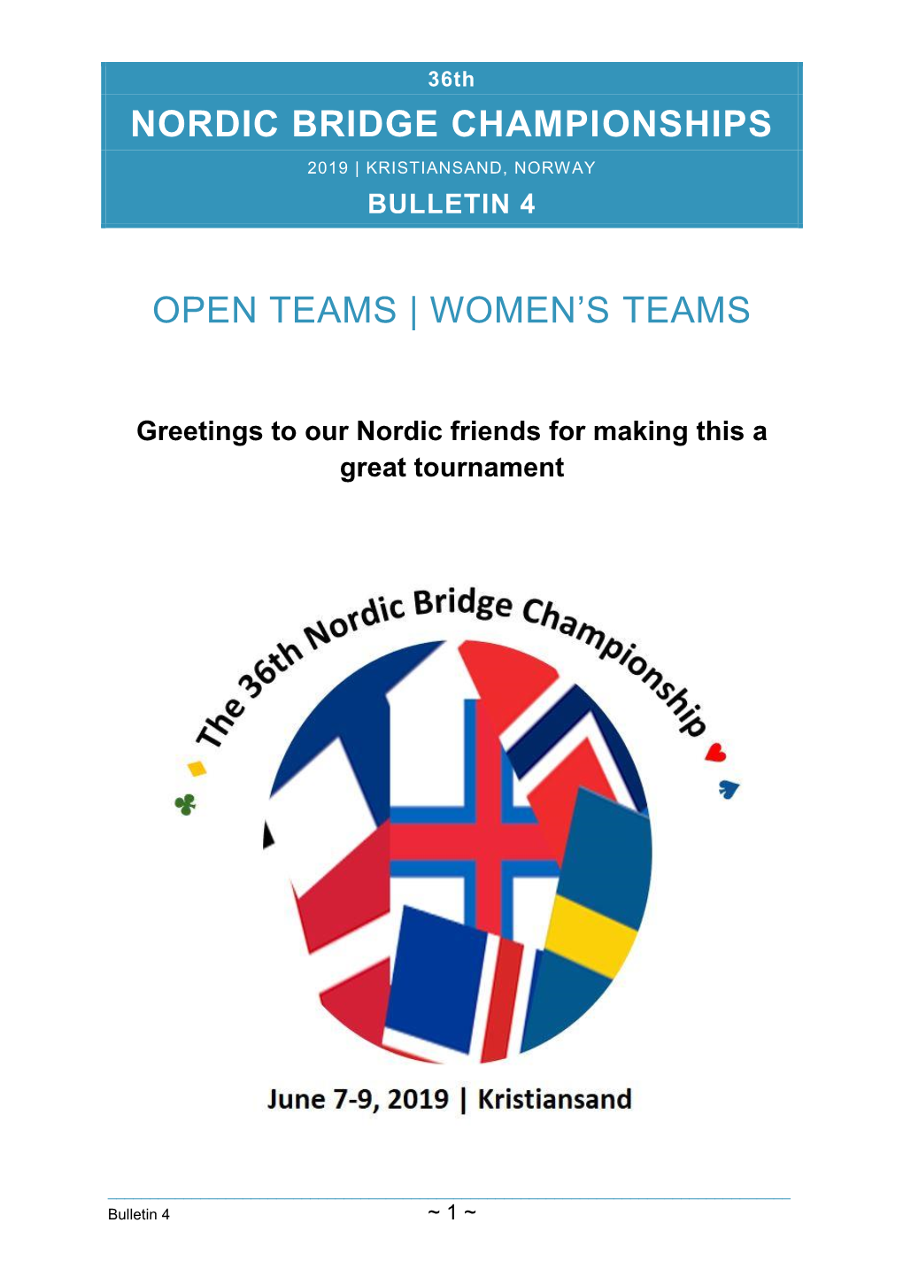 Nordic Bridge Championships Open Teams