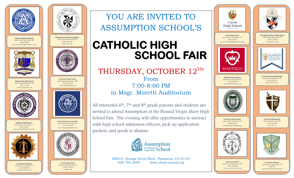 Catholic High School Fair