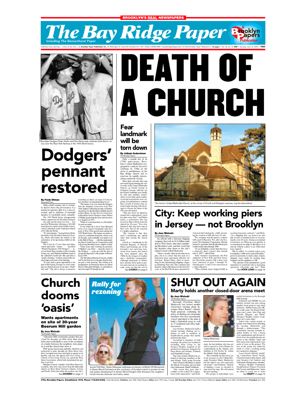 DEATH of a CHURCH Fear Landmark Associated Press