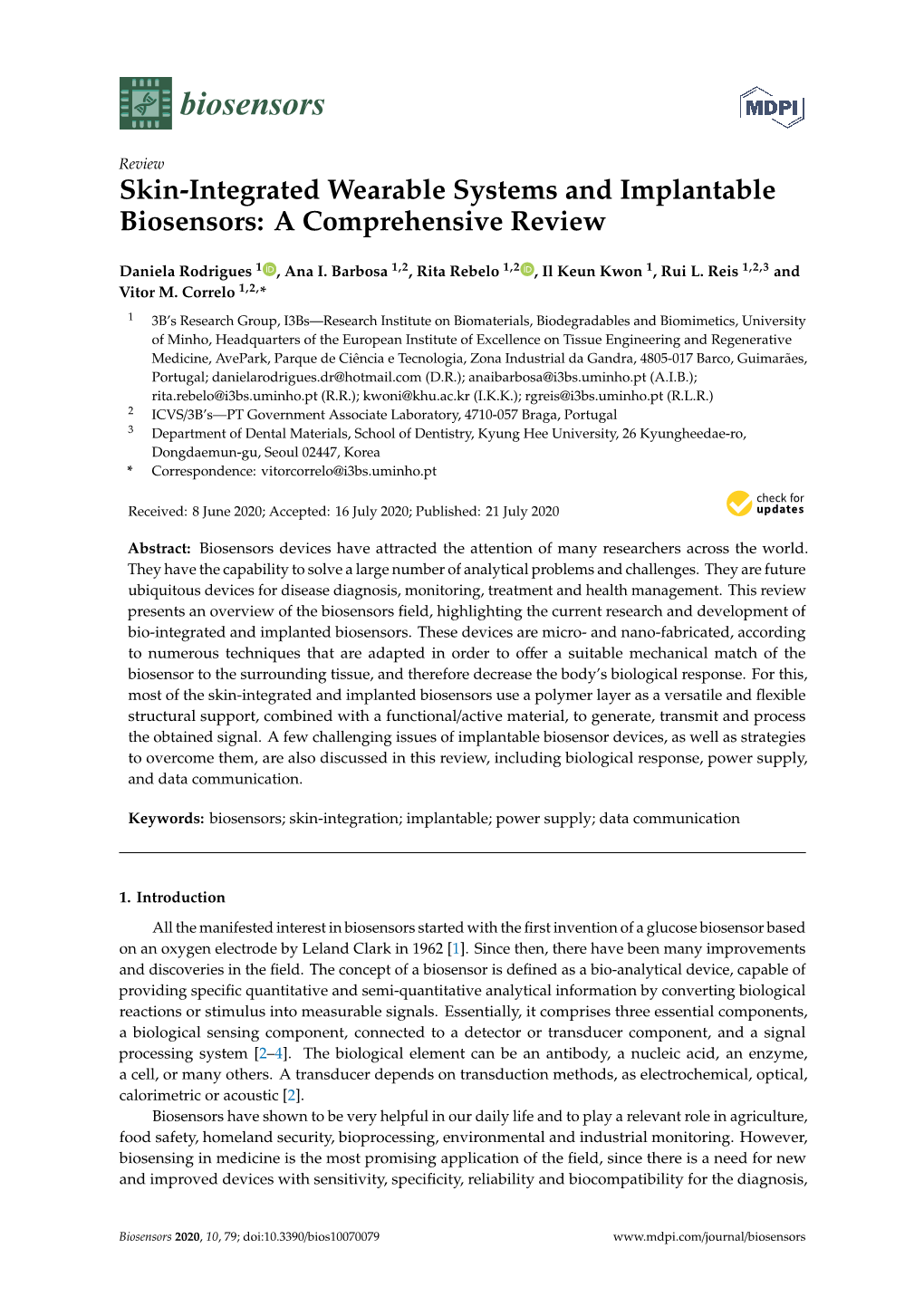 Skin-Integrated Wearable Systems and Implantable Biosensors: a Comprehensive Review