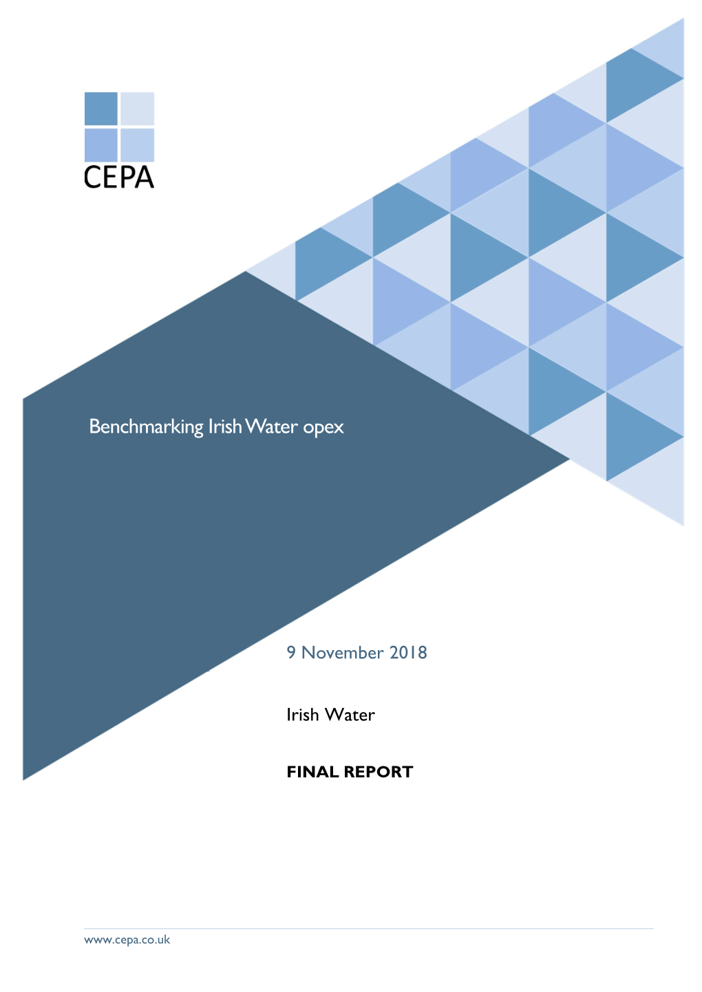 Benchmarking Irish Water Opex